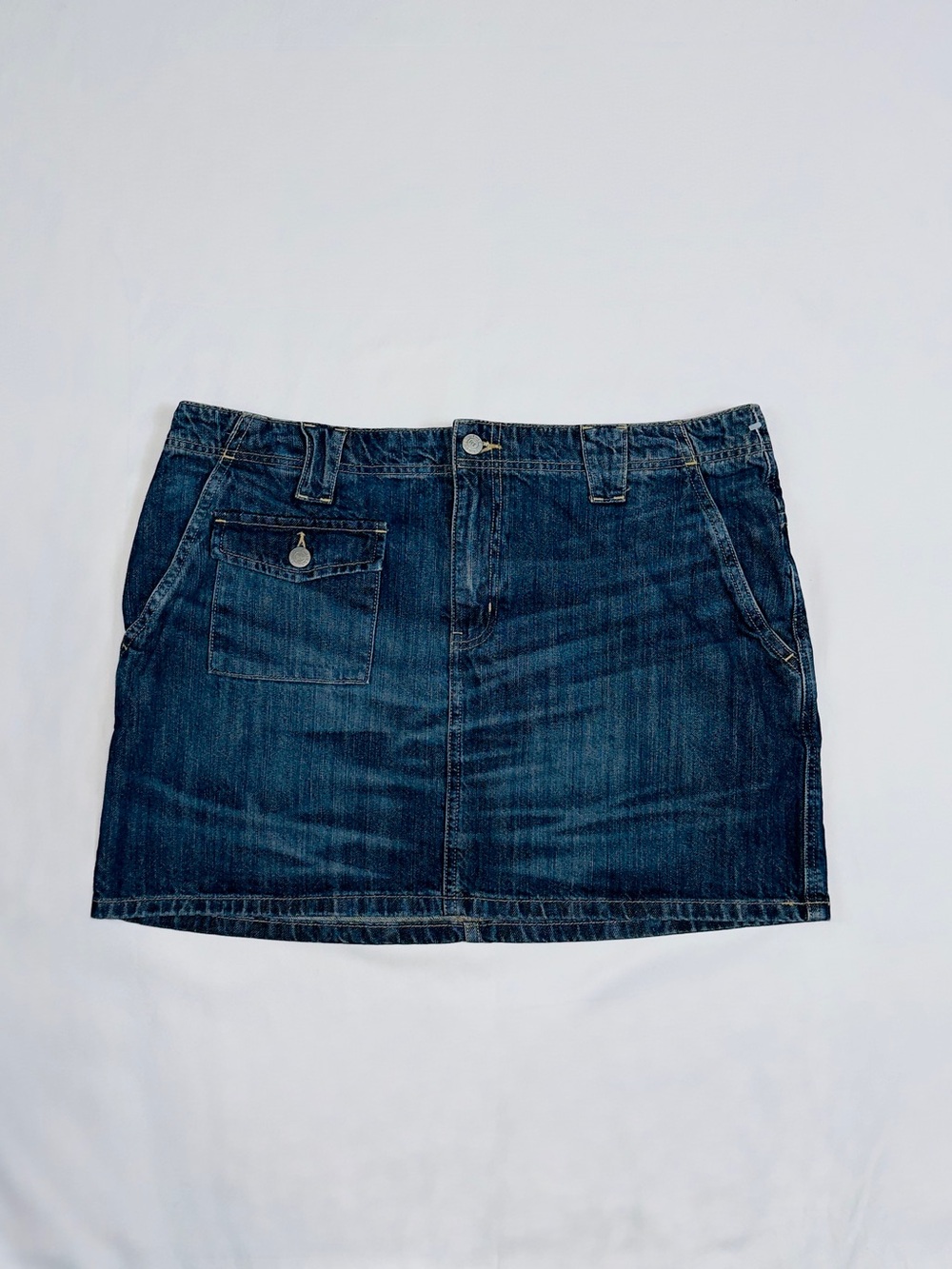 Polo Ralph Lauren Denim Cargo Mini Skirt Dark Wash NWOT [14]
